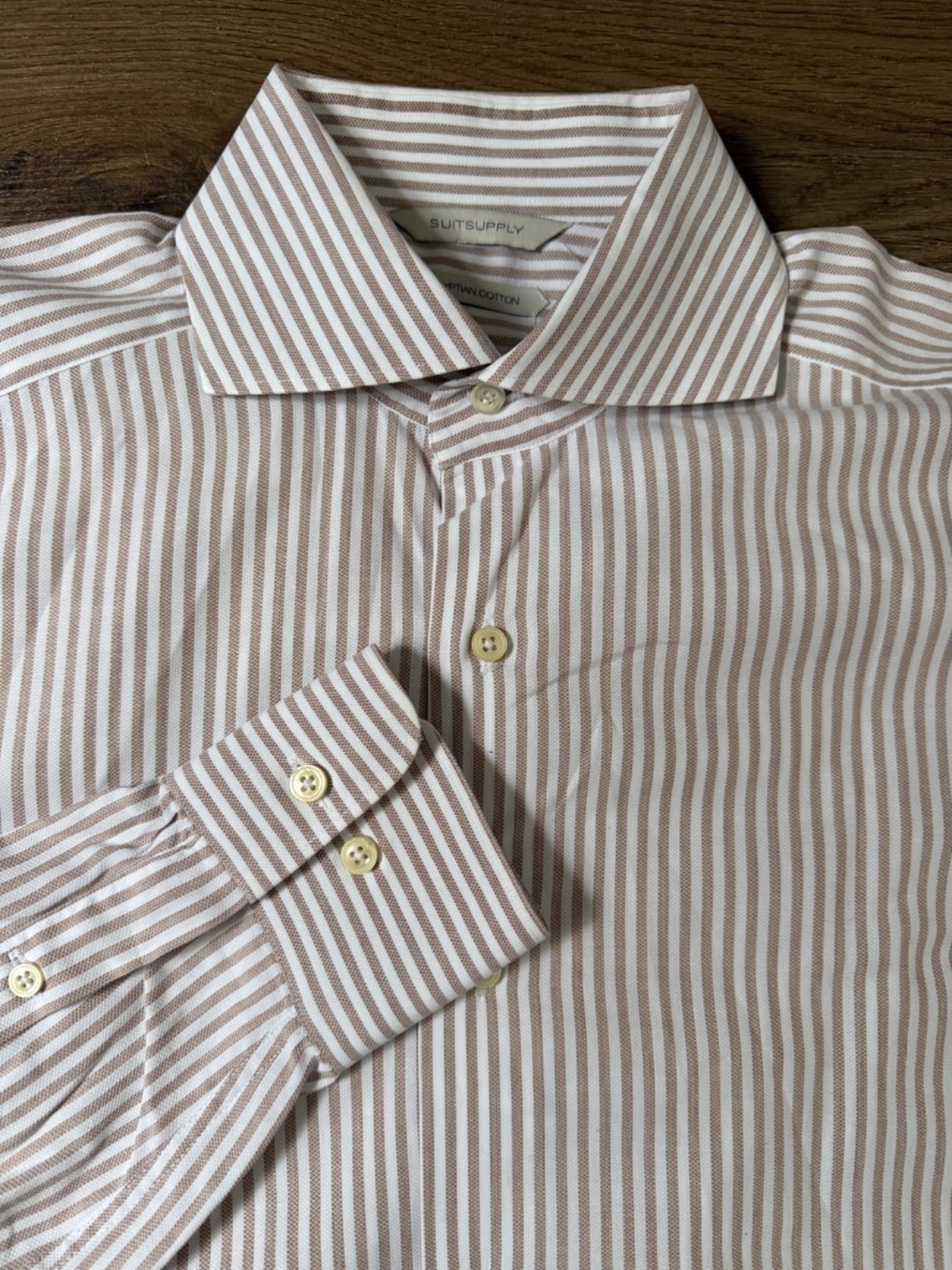 Suitsupply Egyptian Cotton Slim Fit button up shirt size 39 15.5 *flaw business